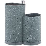 Подставка для ножей agness универсальная c держателем для полотенец, высота: 25*22*16 см