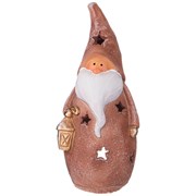 Фигурка декоративная "Дед мороз в колпаке с фонариком" 28*14cм