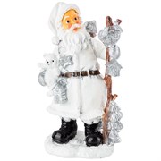 Фигурка декоративная "Дед мороз с гнездом птичек" H=26 см