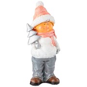 Фигурка декоративная "Мальчик в шапке с елкой" 26*11 см