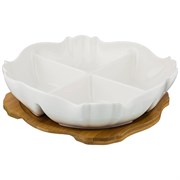 Менажница на бамбук. подставке lefard 4-секции 25*25*5 см