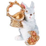 Фигурка декоративная "Зайка с лукошком" 30*24*34,5 см