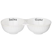Менажница для закусок, соусов 2 секции bronco "Soul kitchen" 16*8*4 см 70 мл