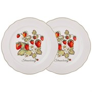 Набор тарелок закусочных lefard "Strawberry" 2  шт 20,5 см