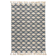 Ковер из хлопка синего цвета Argyle из коллекции Ethnic, 160х230 см