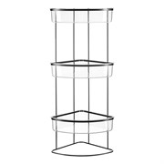 Полка напольная трехъярусная угловая Siv, черная