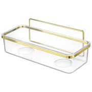 Полка для душа настенная Siv, золотистая