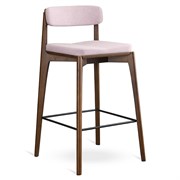 Стул полубарный Aska, рогожка, орех/розовый