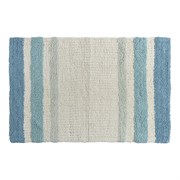 Коврик для ванной из хлопка с синей полоской коллекции Essential, 50х80 см