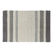 Коврик для ванной из хлопка с серой полоской коллекции Essential, 50х80 см