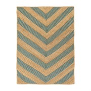 Ковер из джута с вставками зеленого цвета из коллекции Ethnic, 120х80 см