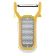 Овощечистка с теркой для цедры 2 в 1 Vegard, 14 см, желтая