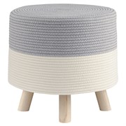 Пуф Devy, D40х40 см, бежевый/серый