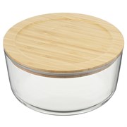 Контейнер стеклянный с бамбуковой крышкой, 1,7 л