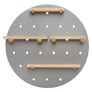 Полка настенная круглая Shely, D50 см, светло-серая