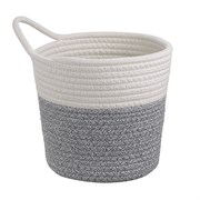 Кашпо Gerd, D20х19 см, белое/светло-серое