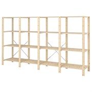 Стеллаж ХЕЙНЕ IKEA 4 секции (10 стоек;16 полок)