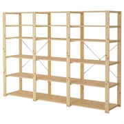 Стеллаж ХЕЙНЕ IKEA 3 секции (8 стоек;18 полок)