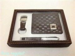 Набор подарочный, 20х15х3 см, ручка, брелок, портмоне