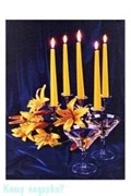 Картина с подсветкой "Свечи, Цветы, Мартини", 30х40 см