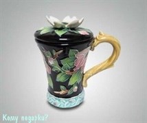 Кружка с крышкой "Цветущий кизил"