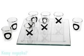 Игра "Пьяные крестики-нолики", 12x12 см