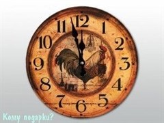 Часы настенные с рисунком "Петух"