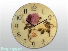 Часы настенные с рисунком "Цветок"