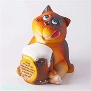 Копилка "Кот Пивасик", 20х17 см
