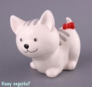 Копилка "Кошка белая", 14 см