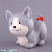 Копилка "Кошка серая", 14 см