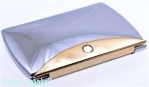 Зеркало компактное с кристаллами "Chrome&Gold", 3-кратное увеличение