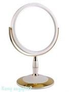 Зеркало настольное круглое "WPearl&Gold", двухстороннее, 18 см, с кристаллами