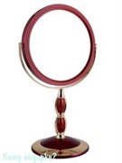 Зеркало настольное круглое "Red&Gold",  двухстороннее, 18 см
