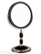 Зеркало настольное круглое "Black&Gold", двухстороннее,18 см