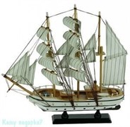 Модель корабля, серый, h=34 см