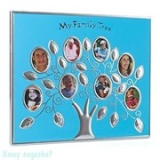 Рамка на 8 фото "Семейное древо", 30х25 см, голубой