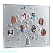 Рамка на 8 фото "Семейное древо", 30х25 см, серебро
