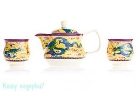 Сервиз чайный на 4 персоны, жёлтый