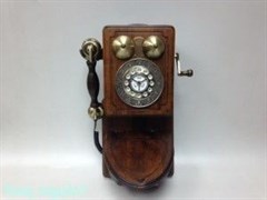 Ретро телефон настенный, кнопочный, 43x26x10 см