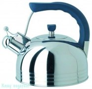 Чайник с бакелитовой синей ручкой и свистком, Regent Inox, 93-2503A.2