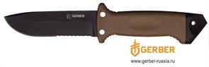Нож фиксированный Гербер (Gerber) LMF II Survival Coyote Brown 22-41400R