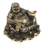 Фигурка декоративная Хотей сусальное золото L17W15H17см