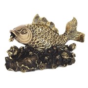 Фигурка декоративная Золотая рыбка цвет: сусальное золото L20W9H12см