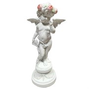 Фигура декоративная Ангел с розочками L21W15H39cм