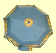 Зонт полный автомат цвет: Бирюзовый с кантом Львы
