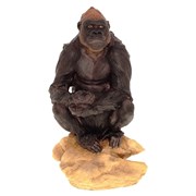Фигурка декоративная Орангутан на камне L18W14H32см