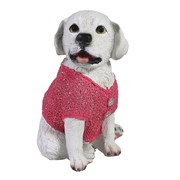 Фигура декоративная Щенок в розовом свитере 10х9.5х14.5см