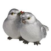 Фигура декоративная Птички цвет: серебро L20W19.5H16.5см