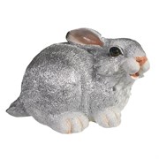Фигура декоративная Зайка цывет: серебро L18 W13H12.5см